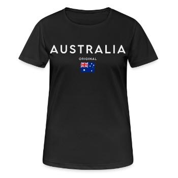 Drapeau australien, fierté australienne - T-shirt respirant Femme - noir - Devant - AI Model Female 172 light (172cm)