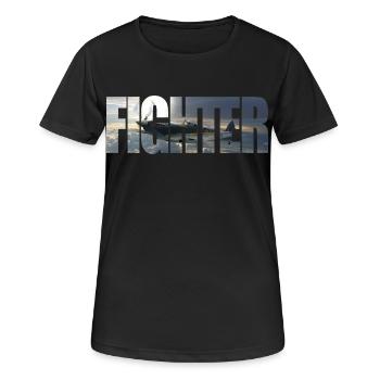 Fighter Spitfire - Women's Breathable T-Shirt - black - Front - AI Model Female 172 light (172cm)