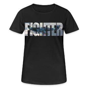 Fighter Spitfire - Women's Breathable T-Shirt - black - Front - AI Model Female 172 light (172cm)