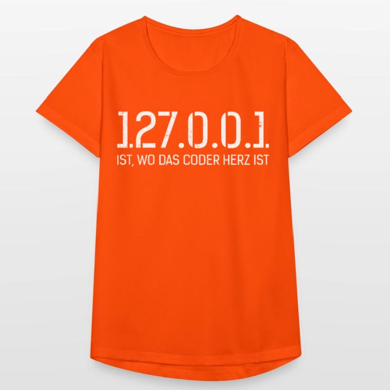 Science Coder 127.0.0.1 IST. WO CODER HERZ IST Frauen T-Shirt atmungsaktiv