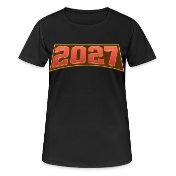 2027 - T-shirt respirant Femme - noir - Devant - AI Model Female 172 light (172cm)