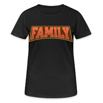 Famille - T-shirt respirant Femme - noir - Devant - AI Model Female 172 light (172cm)