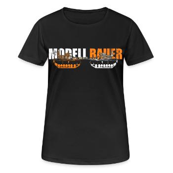 Modellbauer - Frauen T-Shirt atmungsaktiv - Schwarz - Vorne - AI Model Female 172 light (172cm)
