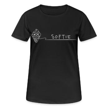 Softie. Softeis Liebe Minimal Oneline - T-shirt respirant Femme - noir - Devant - AI Model Female 172 light (172cm)