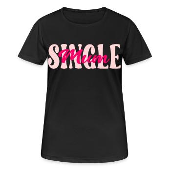 Britische alleinerziehende Mutter - Frauen T-Shirt atmungsaktiv - Schwarz - Vorne - AI Model Female 172 light (172cm)