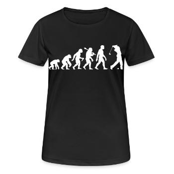 Golf Evolution for Men and Boys Retro Golfers - Women's Breathable T-Shirt - black - Front - AI Model Female 172 light (172cm)