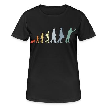 Darter Evolution - Frauen T-Shirt atmungsaktiv - Schwarz - Vorne - AI Model Female 172 light (172cm)