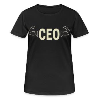 PDG Manager Design Travailleurs indépendants et freelances - T-shirt respirant Femme - noir - Devant - AI Model Female 172 light (172cm)