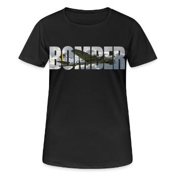 bombardier B-17 Forteresse volante - T-shirt respirant Femme - noir - Devant - AI Model Female 172 light (172cm)