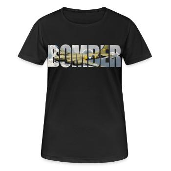 bombardier B-17 Forteresse volante - T-shirt respirant Femme - noir - Devant - AI Model Female 172 light (172cm)