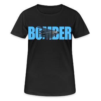 bombardier B-2 Spirit - T-shirt respirant Femme - noir - Devant - AI Model Female 172 light (172cm)
