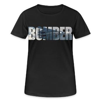 bombardier B-2 Spirit - T-shirt respirant Femme - noir - Devant - AI Model Female 172 light (172cm)