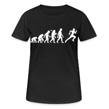 Jogger Evolution for Runners Running - Women's Breathable T-Shirt - black - Front - AI Model Female 172 light (172cm)