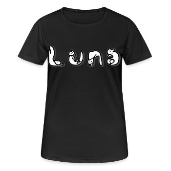 Luna - T-shirt respirant Femme - noir - Devant - AI Model Female 172 light (172cm)