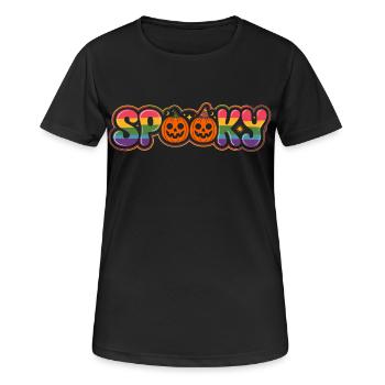 Regenbogen Spuk Halloween - Frauen T-Shirt atmungsaktiv - Schwarz - Vorne - AI Model Female 172 light (172cm)