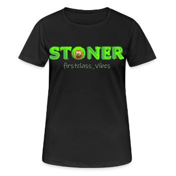 Stoner firstclass_vibes - T-shirt respirant Femme - noir - Devant - AI Model Female 172 light (172cm)