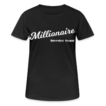 Millionnaires et capitalistes - T-shirt respirant Femme - noir - Devant - AI Model Female 172 light (172cm)