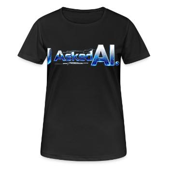 I Asked AI – The eye-catcher in the digital age - Women's Breathable T-Shirt - black - Front - AI Model Female 172 light (172cm)