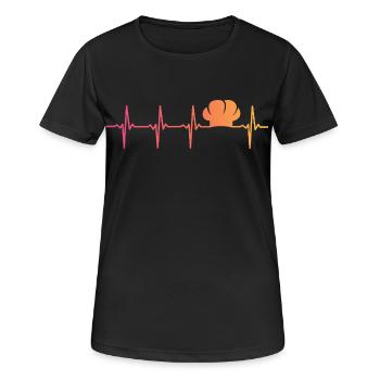 Chef Cuisine Sunset Heartbeat Chef - Frauen T-Shirt atmungsaktiv - Schwarz - Vorne - AI Model Female 172 light (172cm)