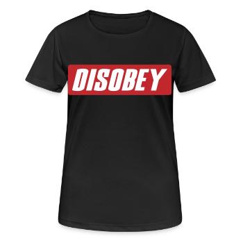 Désobéir Couleurs modifiables - T-shirt respirant Femme - noir - Devant - AI Model Female 172 light (172cm)