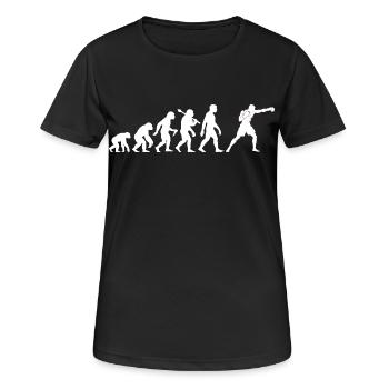 Box Evolution Graphic Boxing Boxing Men Boys - Women's Breathable T-Shirt - black - Front - AI Model Female 172 light (172cm)