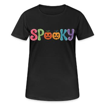 Parade de citrouilles effrayantes - T-shirt respirant Femme - noir - Devant - AI Model Female 172 light (172cm)