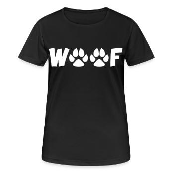 Barking dog (white) - Women's Breathable T-Shirt - black - Front - AI Model Female 172 light (172cm)