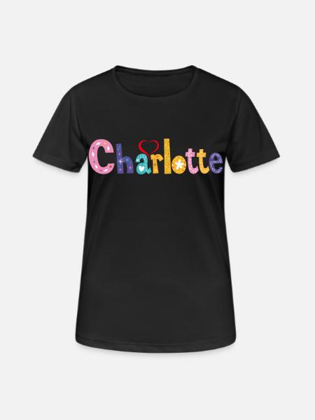 Charlotte Family Charlotte Name Custom Birthday - Women's Breathable T-Shirt - black