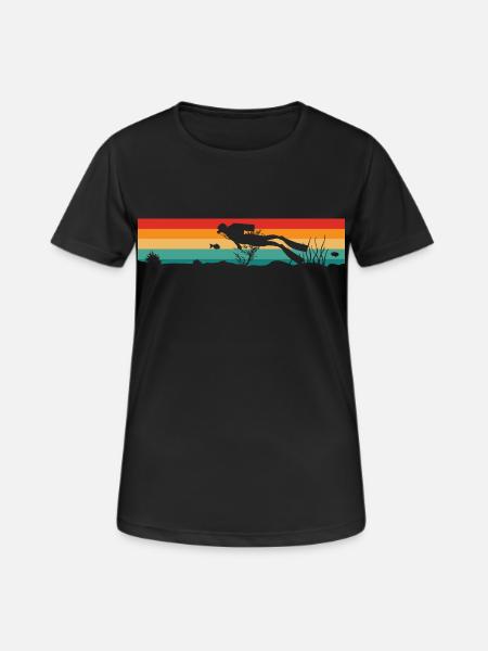 Diving Diver Diving - Women's Breathable T-Shirt - black