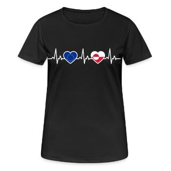 Groenland - T-shirt respirant Femme - noir - Devant - AI Model Female 172 light (172cm)