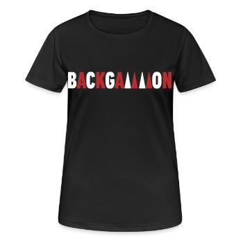 Backgammon - Frauen T-Shirt atmungsaktiv - Schwarz - Vorne - AI Model Female 172 light (172cm)