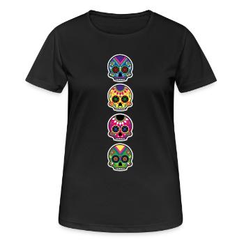 Happy and free The skulls players - T-shirt respirant Femme - noir - Devant - AI Model Female 172 light (172cm)