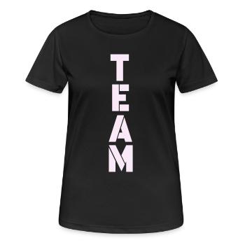 Équipe - T-shirt respirant Femme - noir - Devant - AI Model Female 172 light (172cm)