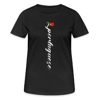 Portugal - Frauen T-Shirt atmungsaktiv - Schwarz - Vorne - AI Model Female 172 light (172cm)