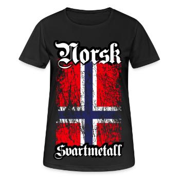 (Trve) Black Metal norvégien - Norsk Svartmetall - T-shirt respirant Femme - noir - Devant - AI Model Female 172 light (172cm)