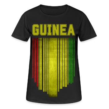 Guinea-Flagge, Guineischer Stolz - Frauen T-Shirt atmungsaktiv - Schwarz - Vorne - AI Model Female 172 light (172cm)