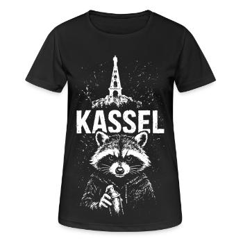 Kassel Hercules Raccoon Kassel - Women's Breathable T-Shirt - black - Front - AI Model Female 172 light (172cm)