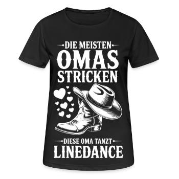 Grandma Dancing LineDance - Women's Breathable T-Shirt - black - Front - AI Model Female 172 light (172cm)