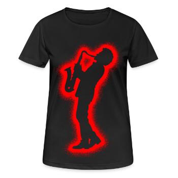Saxophonist Saxophone Men's Boys Saxophone Kids - Women's Breathable T-Shirt - black - Front - AI Model Female 172 light (172cm)