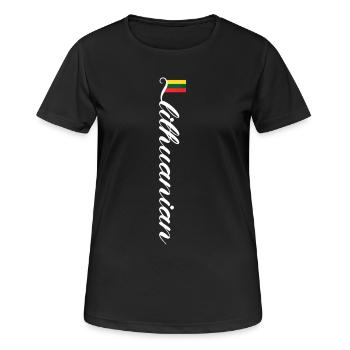 Lituanie - T-shirt respirant Femme - noir - Devant - AI Model Female 172 light (172cm)