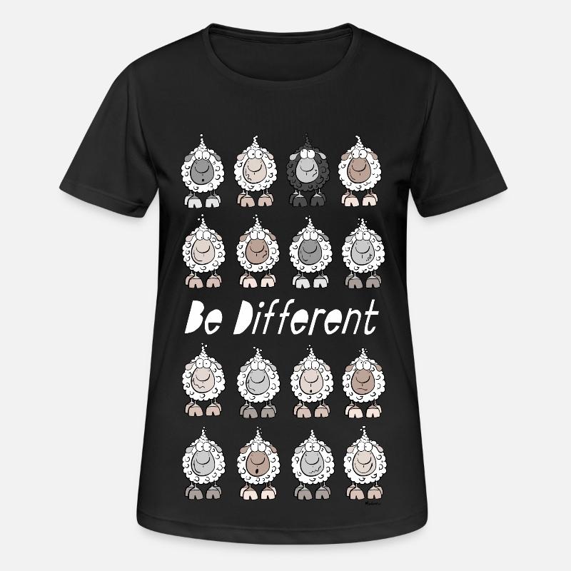 Be Different Sheep - Women's Breathable T-Shirt - black