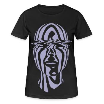 House Music Face - EDM House Outfit Festival - T-shirt respirant Femme - noir - Devant - AI Model Female 172 light (172cm)