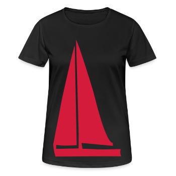 bateau à voile - T-shirt respirant Femme - noir - Devant - AI Model Female 172 light (172cm)