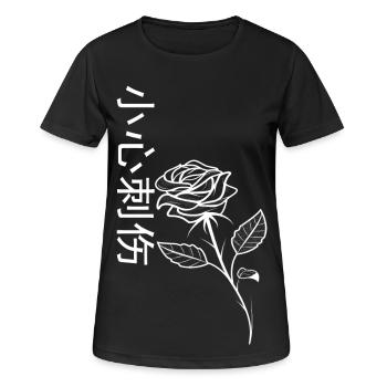 Rose caution Prickly - Women's Breathable T-Shirt - black - Front - AI Model Female 172 light (172cm)