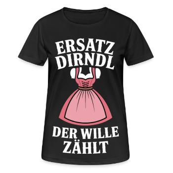 Bayern Volksfest Ersatz Dirndl Spruch - Women's Breathable T-Shirt - black - Front - AI Model Female 172 light (172cm)