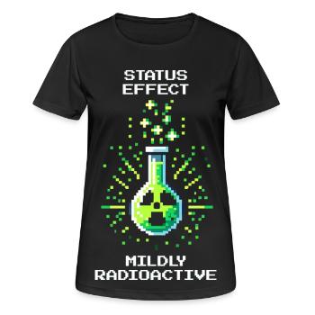 Statuseffekt: leicht radioaktiv | Chemie - Frauen T-Shirt atmungsaktiv - Schwarz - Vorne - AI Model Female 172 light (172cm)