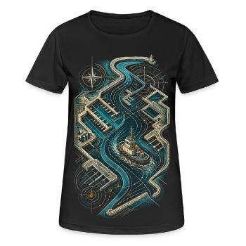 Tugboats Tugboats - Women's Breathable T-Shirt - black - Front - AI Model Female 172 light (172cm)