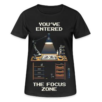 In the Focus Zone | Model Making & Miniatures - Women's Breathable T-Shirt - black - Front - AI Model Female 172 light (172cm)