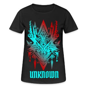 UNKNOWN Cyber Sigilism Tattoo - Y2K Futurist Triba - Women's Breathable T-Shirt - black - Front - AI Model Female 172 light (172cm)