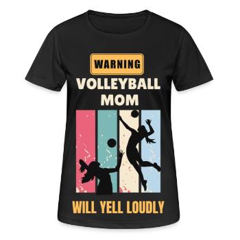 Retro Volleyball Mom - Funny Volleyball Mom - Women's Breathable T-Shirt - black - Front - AI Model Female 172 light (172cm)